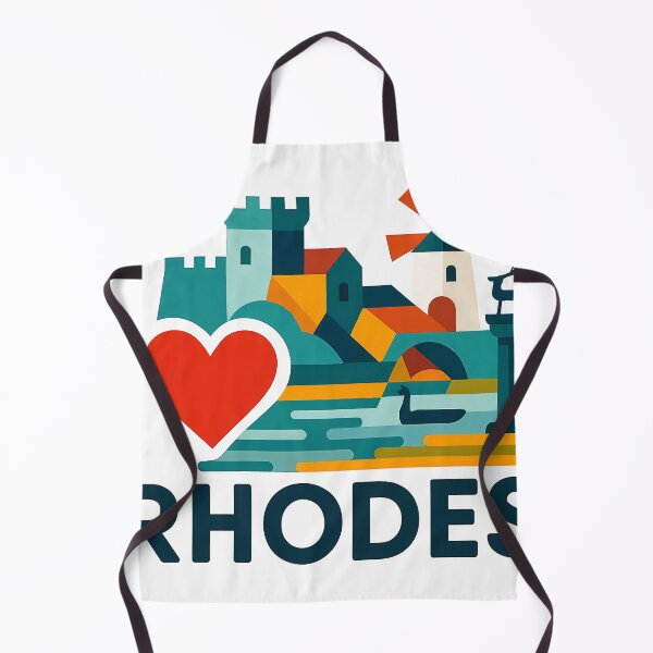 Item preview, Rhodes Greece Travel Souvenir - Mandraki Harbor Deer & Medieval Castle Art designed and sold by OzzFrequency.