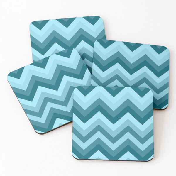 Item preview, Retro Chevron Pattern | Blue Mid Century Modern Geometric Design designed and sold by Vileprint.