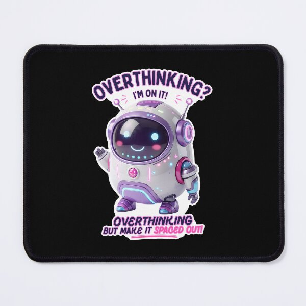 Item preview, Cute Robot Overthinking Spaced Out designed and sold by Canvas-Whispers.