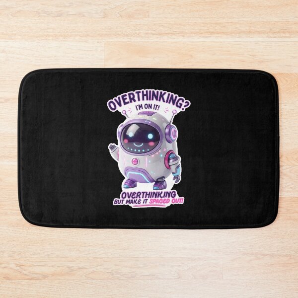 Item preview, Cute Robot Overthinking Spaced Out designed and sold by Canvas-Whispers.