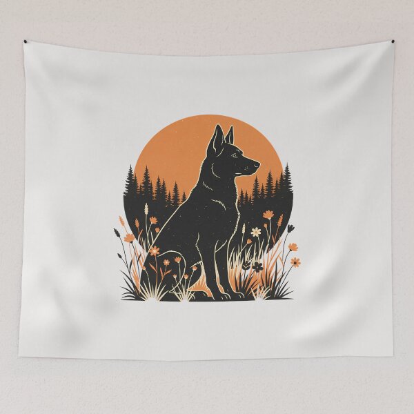 Item preview, Majestic German Shepherd Sunset designed and sold by andromeda-redd.