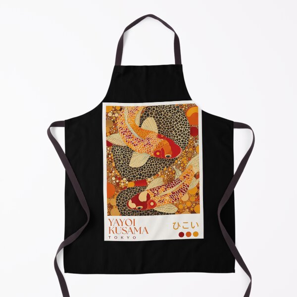 Item preview, Yayoi Kusama Koi Fish Poster Print - Orange Red Carp Wall Art, Tokyo Polka Dot Japanese Art Decor designed and sold by HappyGrandmaUB.
