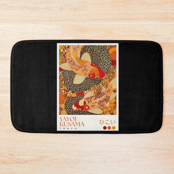 Item preview, Yayoi Kusama Koi Fish Poster Print - Orange Red Carp Wall Art, Tokyo Polka Dot Japanese Art Decor designed and sold by HappyGrandmaUB.