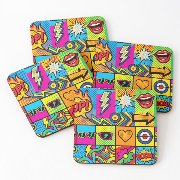 Item preview, Pop White Black Yellow Blue Red Orange Green designed and sold by ART ATTACK ZONE.