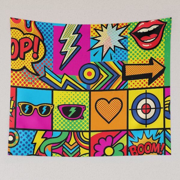 Item preview, Pop White Black Yellow Blue Red Orange Green designed and sold by ART ATTACK ZONE.