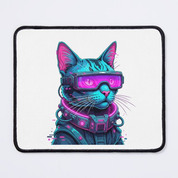 Item preview, Neon Cyberpunk Cat Meme Aesthetic designed and sold by Bangcen.