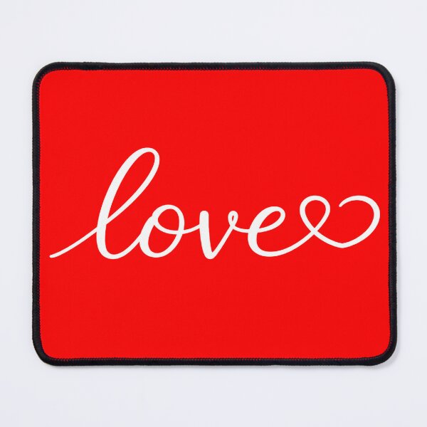 Item preview, Love Script Heart Minimalist Romantic Typography White designed and sold by WHConwayDesigns.