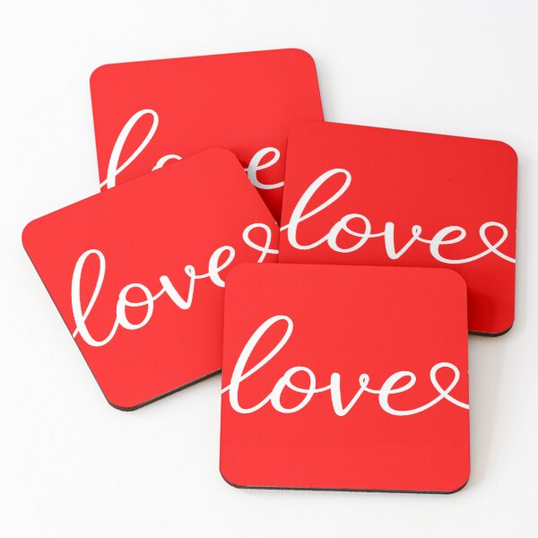Item preview, Love Script Heart Minimalist Romantic Typography White designed and sold by WHConwayDesigns.