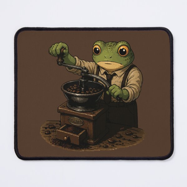 Item preview, Coffee Grinder Frog Sticker – Vintage Coffee Lover Illustration designed and sold by SimplePoDesign.