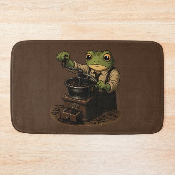Item preview, Coffee Grinder Frog Sticker – Vintage Coffee Lover Illustration designed and sold by SimplePoDesign.
