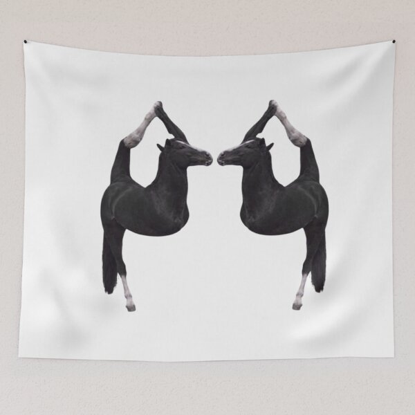 Item preview, Cursed 2 Flexible Black Horses Meme designed and sold by CamilasPrints.