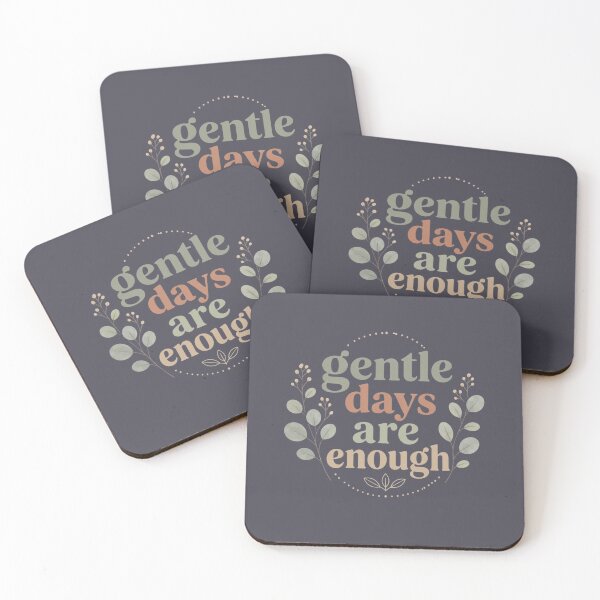Item preview, Gentle Days Are Enough – Cozy Wellness Typography designed and sold by CosmicQuietStudio.