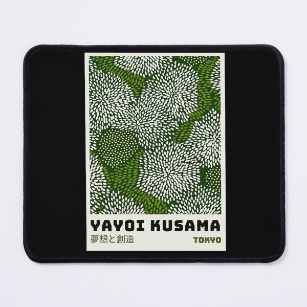 Item preview, Yayoi Kusama Green Floral Pattern Poster - White Flower Polka Dot Wall Art Print, Tokyo Modern Decor designed and sold by MorningJoco.