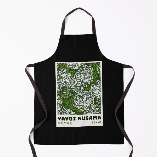 Item preview, Yayoi Kusama Green Floral Pattern Poster - White Flower Polka Dot Wall Art Print, Tokyo Modern Decor designed and sold by MorningJoco.