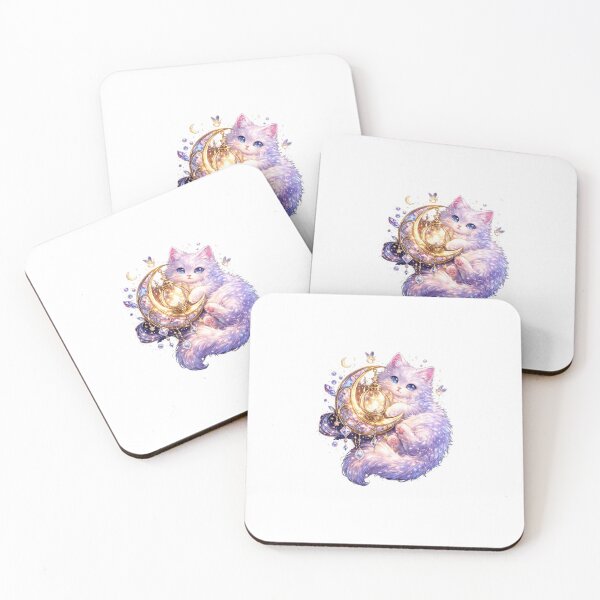 Item preview, Moon Lantern Cat Fantasy Sticker designed and sold by blossomfun.