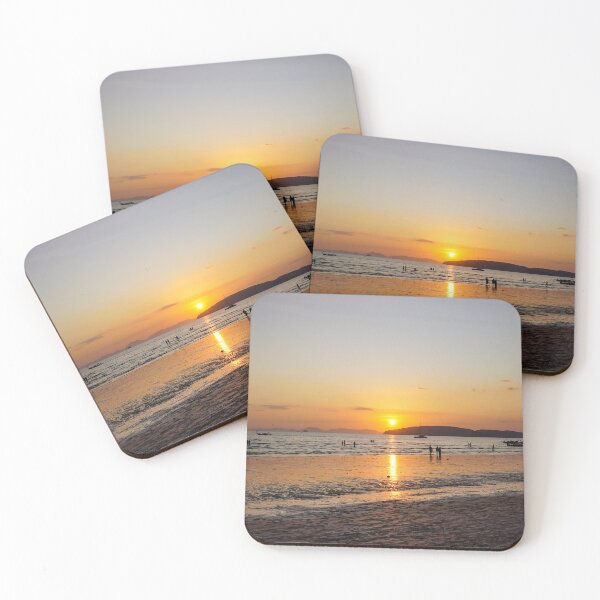 Item preview, Golden Sunset at Ao Nang Beach Krabi Thailand designed and sold by Jomsunshine.