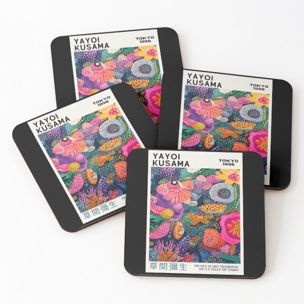 Item preview, Yayoi Kusama Vibrant Floral Garden Poster 1998 - Colorful Psychedelic Flower Wall Art Print, Tokyo Paris Museum Edition designed and sold by HappyGrandmaUB.