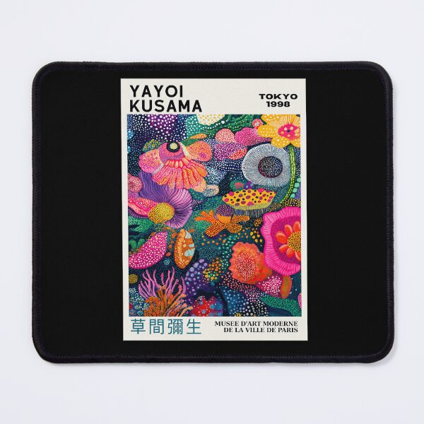 Item preview, Yayoi Kusama Vibrant Floral Garden Poster 1998 - Colorful Psychedelic Flower Wall Art Print, Tokyo Paris Museum Edition designed and sold by HappyGrandmaUB.