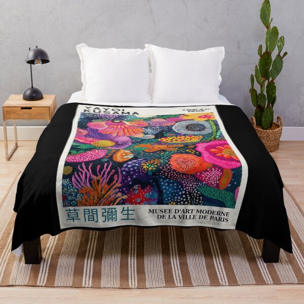 Item preview, Yayoi Kusama Vibrant Floral Garden Poster 1998 - Colorful Psychedelic Flower Wall Art Print, Tokyo Paris Museum Edition designed and sold by HappyGrandmaUB.