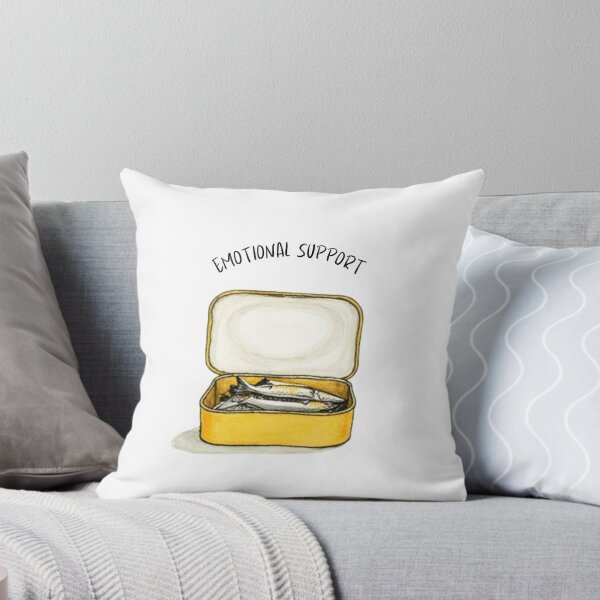 Item preview, Emotional Support Sardines Vintage Tinned Fish Naive Art designed and sold by ArtMashupCo.