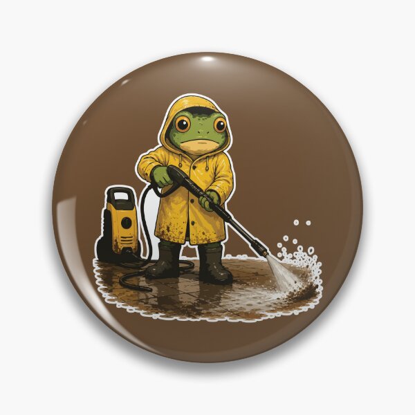 Item preview, Pressure Washing Frog Sticker – Satisfying Power Washer Illustration designed and sold by SimplePoDesign.
