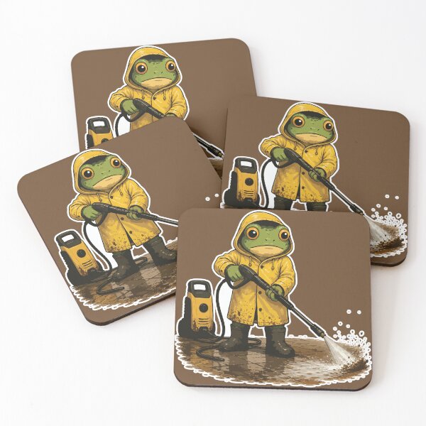Item preview, Pressure Washing Frog Sticker – Satisfying Power Washer Illustration designed and sold by SimplePoDesign.