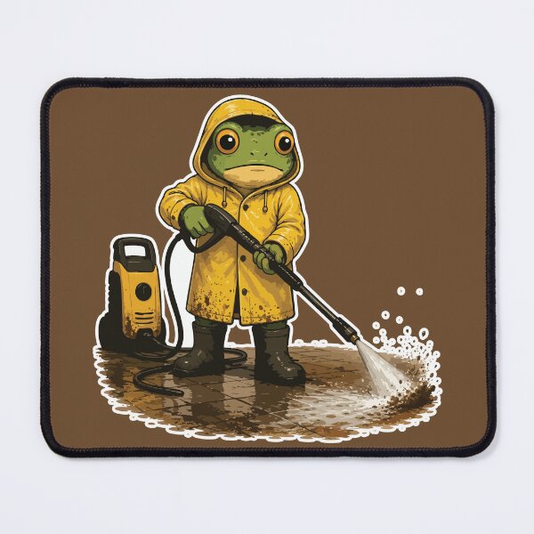 Item preview, Pressure Washing Frog Sticker – Satisfying Power Washer Illustration designed and sold by SimplePoDesign.