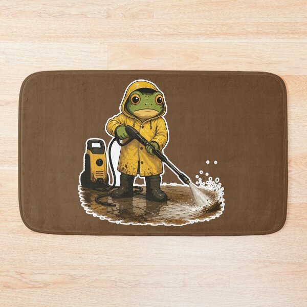 Item preview, Pressure Washing Frog Sticker – Satisfying Power Washer Illustration designed and sold by SimplePoDesign.