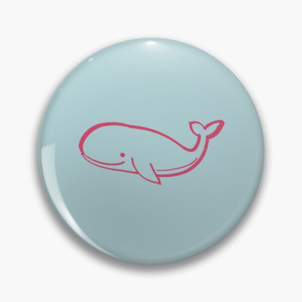 Item preview, Minimalist Pink Whale Blue Background Art designed and sold by TanjaSkrkic.