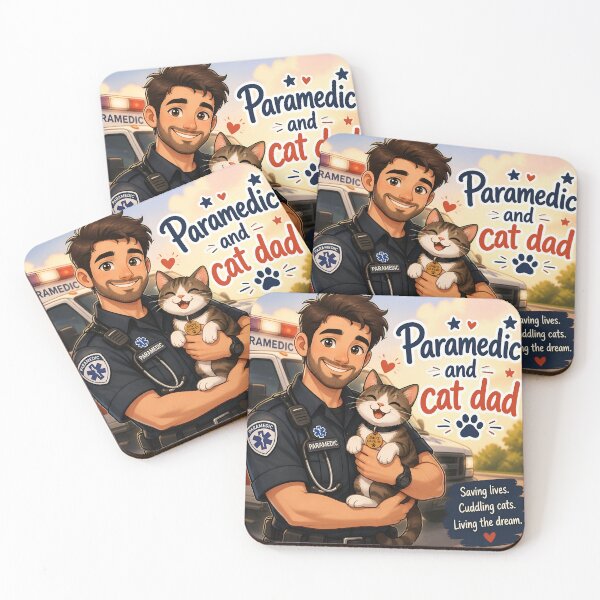 Item preview, Paramedic and Cat Dad — Funny Paramedic Cat Dad Gift Shirt designed and sold by DoggyDayLove.