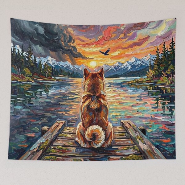 Item preview, On The Dock - Shiba Inu designed and sold by AjaTrier.