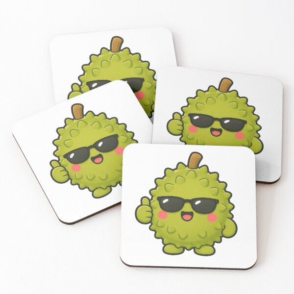 Item preview, Cool Kawaii Durian with Sunglasses designed and sold by JefferStore.