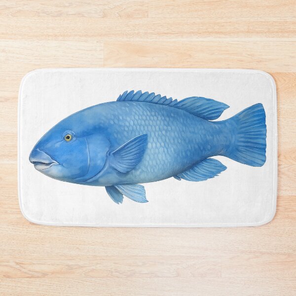 Item preview, Eastern Blue Groper Watercolour — Reef Fish designed and sold by Jaruart.