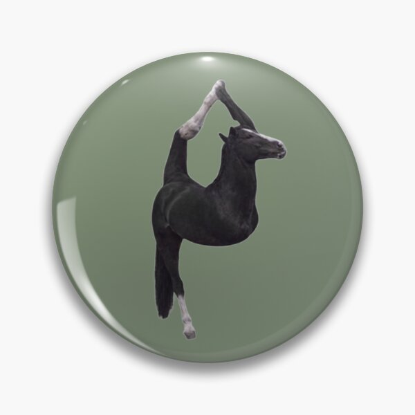 Item preview, Cursed Single Flexible Black Horse Meme designed and sold by CamilasPrints.