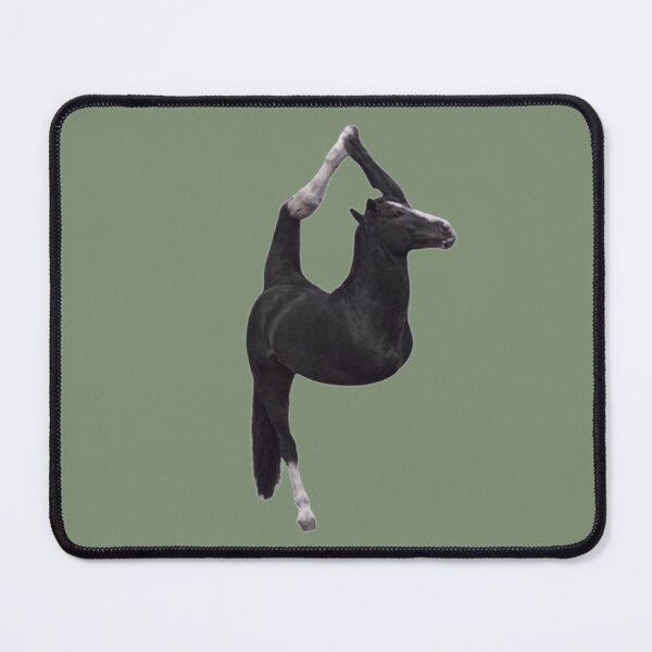Item preview, Cursed Single Flexible Black Horse Meme designed and sold by CamilasPrints.