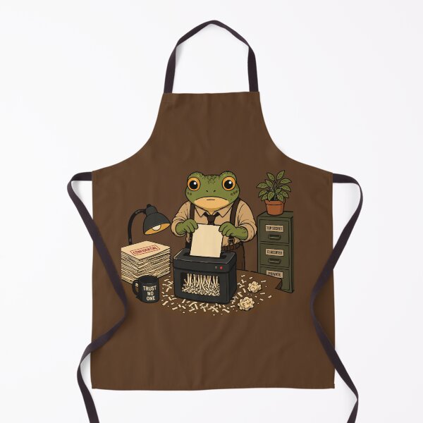 Item preview, Document Shredder Frog Sticker – Confidential Files Destroyed Illustration designed and sold by SimplePoDesign.