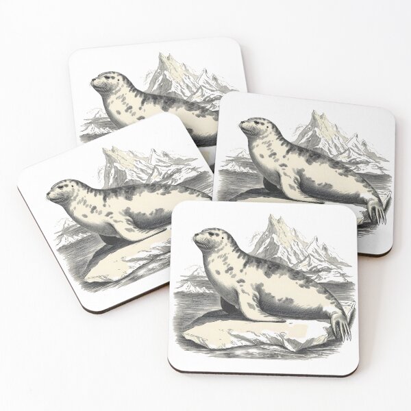 Item preview, Antarctic Marine Life Vintage Sketch - Classic Weddell Seal Illustration designed and sold by The Design Trendz.