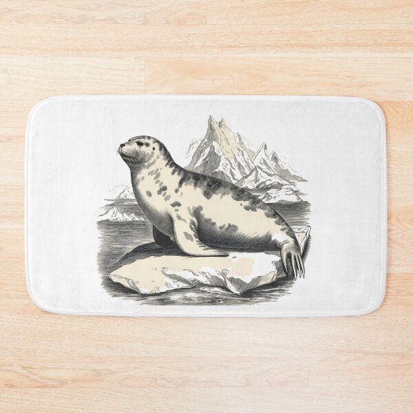 Item preview, Antarctic Marine Life Vintage Sketch - Classic Weddell Seal Illustration designed and sold by The Design Trendz.