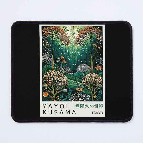 Item preview, Yayoi Kusama Enchanted Forest Poster - Green Magical Tree Landscape Wall Art Print, Tokyo Infinite World designed and sold by MorningJoco.