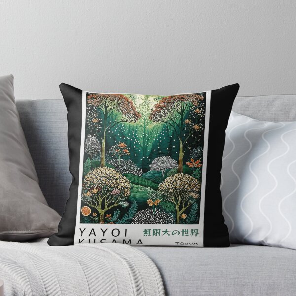 Item preview, Yayoi Kusama Enchanted Forest Poster - Green Magical Tree Landscape Wall Art Print, Tokyo Infinite World designed and sold by MorningJoco.
