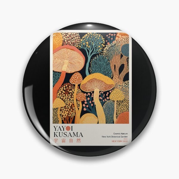 Item preview, Yayoi Kusama Cosmic Nature Mushroom Poster - New York Botanical Garden 2021 Wall Art Print designed and sold by HappyGrandmaUB.