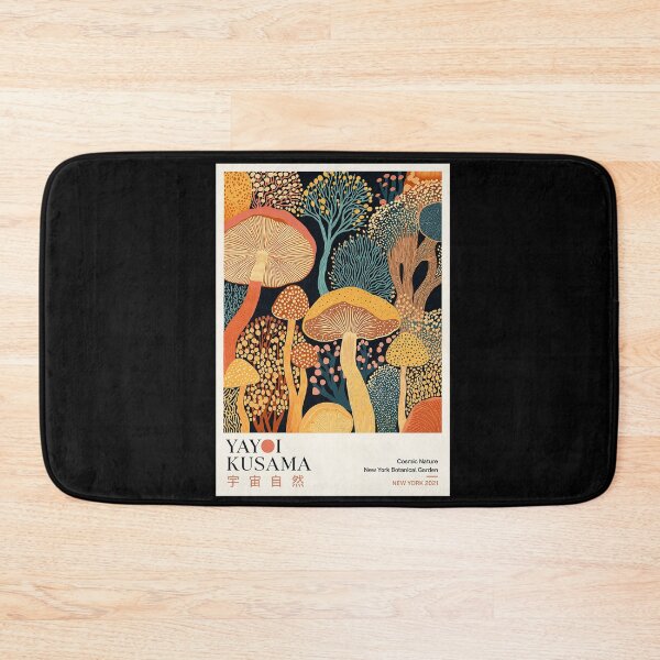 Item preview, Yayoi Kusama Cosmic Nature Mushroom Poster - New York Botanical Garden 2021 Wall Art Print designed and sold by HappyGrandmaUB.