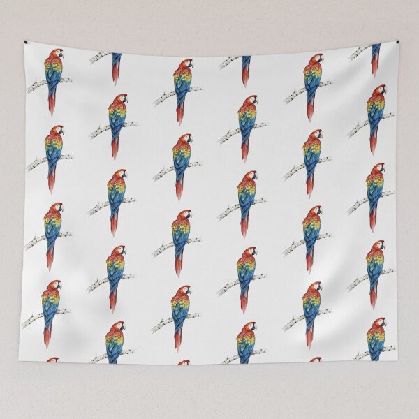 Item preview, February Scarlet Macaw Birth Month Bird designed and sold by Roy & Tiffany.