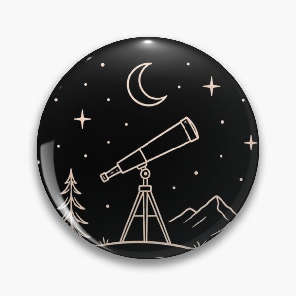 Item preview, Stay Curious | Minimal Telescope & Night Sky T-Shirt | Stargazing Nature Line Art Design designed and sold by Lynn Creates.