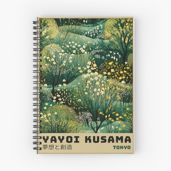 Item preview, Yayoi Kusama Green Forest Flower Poster - Yellow White Floral Landscape Wall Art Print, Tokyo Dreams and Creation designed and sold by scrambledpeg.