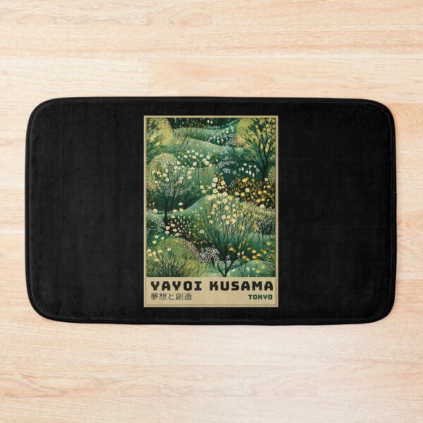 Item preview, Yayoi Kusama Green Forest Flower Poster - Yellow White Floral Landscape Wall Art Print, Tokyo Dreams and Creation designed and sold by scrambledpeg.