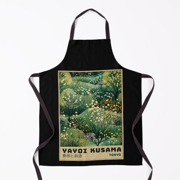Item preview, Yayoi Kusama Green Forest Flower Poster - Yellow White Floral Landscape Wall Art Print, Tokyo Dreams and Creation designed and sold by scrambledpeg.
