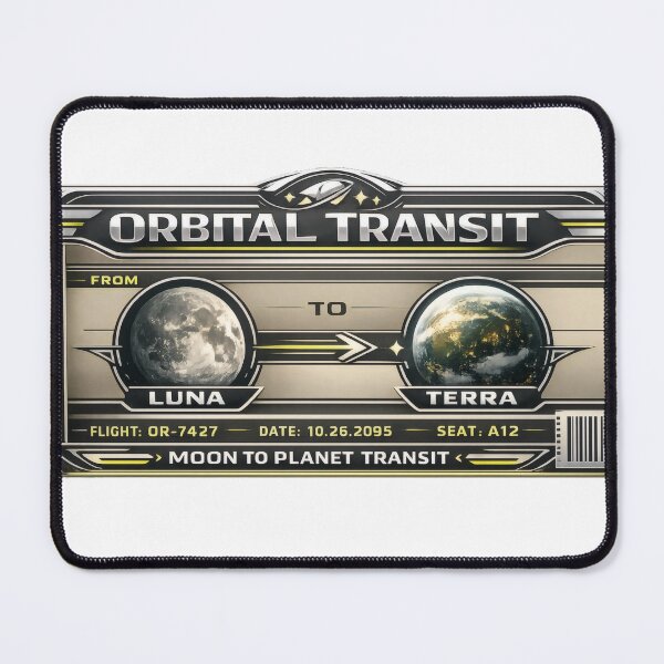 Item preview, Chrome Neo Deco Orbital Transit Ticket Aliencore Graphic designed and sold by TheRealTaria.