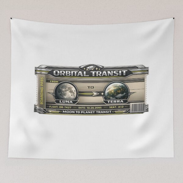 Item preview, Chrome Neo Deco Orbital Transit Ticket Aliencore Graphic designed and sold by TheRealTaria.