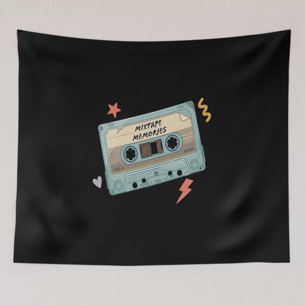 Item preview, Mixtape Memories – Retro Cassette Tape Nostalgia Design designed and sold by Midnight Veil Designs.
